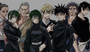 (2021) Classement des membres les plus forts de la famille Zenin à Jujutsu Kaisen.